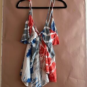 Fourth of July dress with cut outs